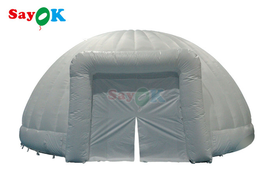 आउटडोर पार्टी इवेंट के लिए पीवीसी टारपौलीन डबल डोर एलईडी inflatable गुंबद टेंट
