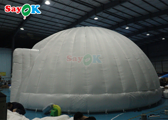 आउटडोर पार्टी इवेंट के लिए पीवीसी टारपौलीन डबल डोर एलईडी inflatable गुंबद टेंट