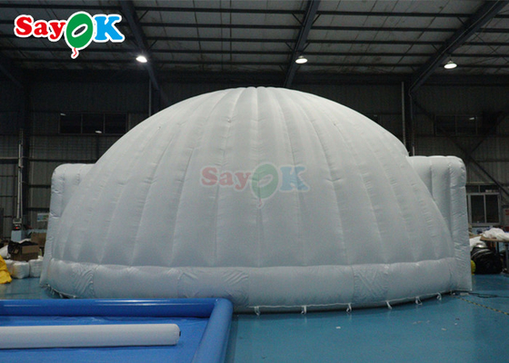 आउटडोर पार्टी इवेंट के लिए पीवीसी टारपौलीन डबल डोर एलईडी inflatable गुंबद टेंट