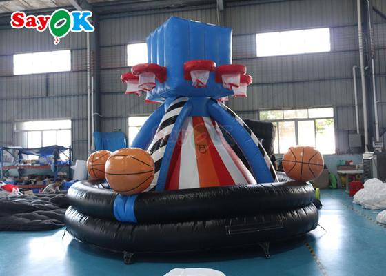 5 मीटर फनी इन्फ्लैटेबल बास्केटबॉल हूप टॉस गेम विशाल इन्फ्लैटेबल थ्रोइंग गेम