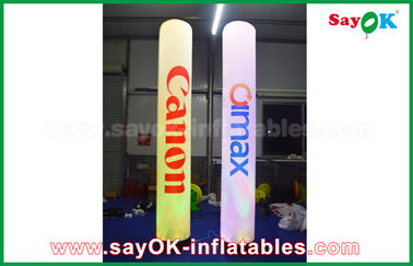 लोगो मुद्रण के साथ विज्ञापन Inflatable स्तंभ स्तंभ प्रकाश सजावट