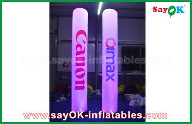 लोगो मुद्रण के साथ विज्ञापन Inflatable स्तंभ स्तंभ प्रकाश सजावट