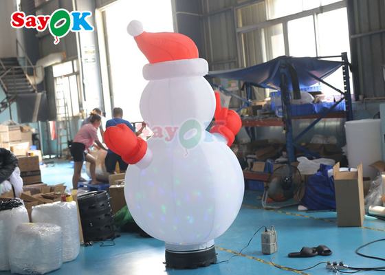 ऑक्सफोर्ड कपड़े inflatable छुट्टी सजावट एयर मॉडल पीवीसी inflatable घूर्णन क्रिसमस स्नोमैन