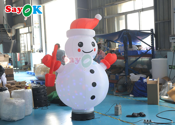 ऑक्सफोर्ड कपड़े inflatable छुट्टी सजावट एयर मॉडल पीवीसी inflatable घूर्णन क्रिसमस स्नोमैन