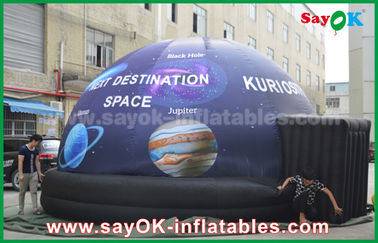 स्टार के साथ निविड़ अंधकार पूर्ण प्रिंट मोबाइल प्लेनेटरीम Inflatable डोम तम्बू
