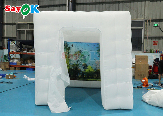 एलईडी लाइट Inflatable Marquee Tent बच्चे Inflatable Cube Party Nightclub Tent छोटा तम्बू