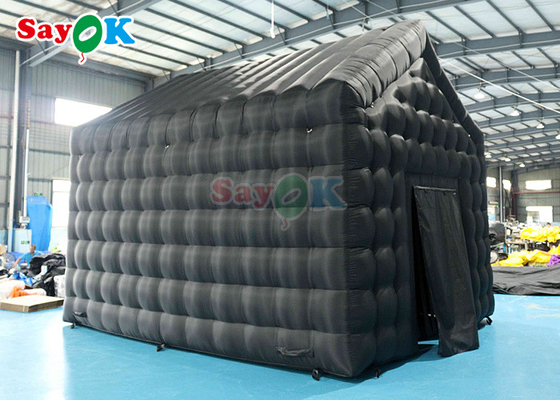 ब्लैक पार्टी inflatable घन तम्बू डिस्को और लेजर प्रकाश के साथ inflatable नाइट क्लब