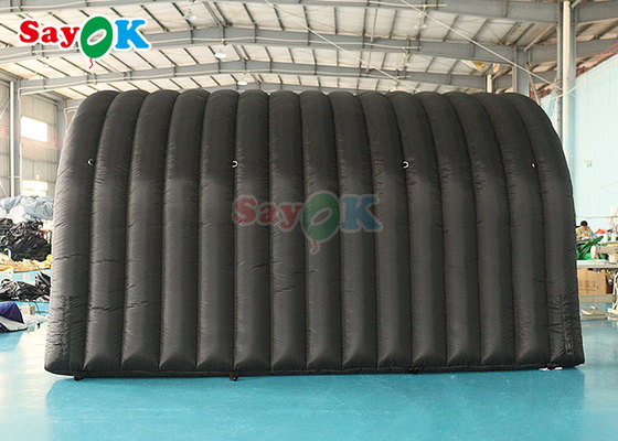 फुटबॉल खेल के लिए काले inflatable खेल सुरंग तम्बू आउटडोर घटनाओं के लिए प्रवेश सुरंग