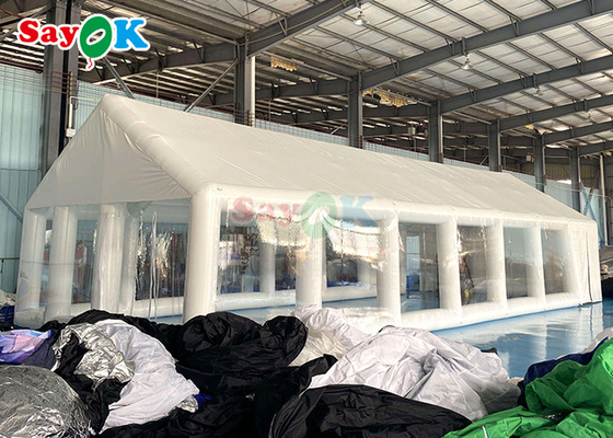ब्लोअर के साथ inflatable TPU निजी स्विमिंग पूल तम्बू inflatable वर्ग कवर तम्बू