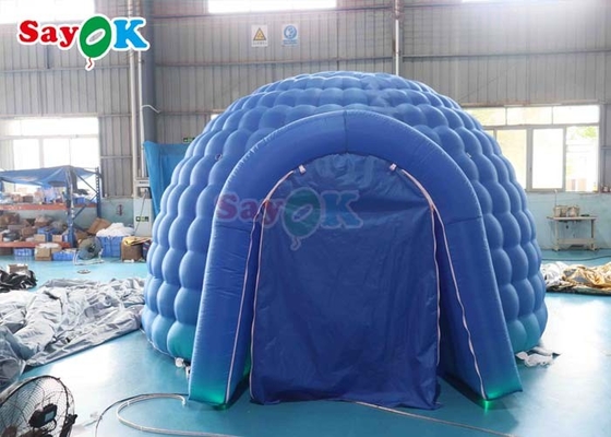 विज्ञापन संरचना inflatable एयर टेंट एलईडी लाइट आउटडोर कैंपिंग डोम टेंट