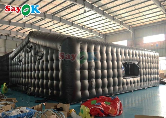32.8FT विशाल inflatable एयर टेंट काला पोर्टेबल डिस्को मोबाइल नाइट क्लब inflatable पार्टी टेंट