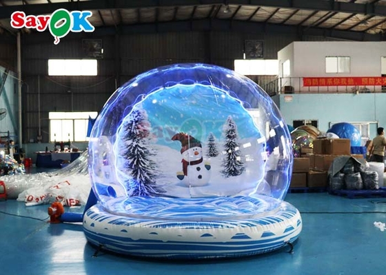 विशाल inflatable बर्फ गेंद पार्टी बुलबुला गुंबद विस्फोट क्रिसमस बर्फ ग्लोब के लिए घटना