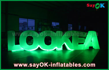 पार्टी के लिए विशाल Inflatable एलईडी लेटर लुकिया प्रकाश आउटडोर Inflatable सजावट