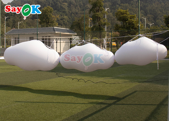 क्लब सजावट के लिए अनुकूलित inflatable cloud एलईडी प्रकाश व्यवस्था संगीत समारोह में inflatable मंडप