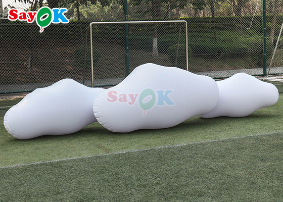 क्लब सजावट के लिए अनुकूलित inflatable cloud एलईडी प्रकाश व्यवस्था संगीत समारोह में inflatable मंडप
