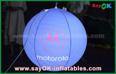 विज्ञापन के लिए ब्लू / लाल Inflatable प्रकाश सजावट बंद लटका गुब्बारा बंद कर दिया
