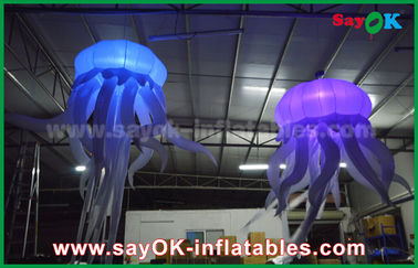 1 9 0 टी नायलॉन क्लॉथ जेलीफ़िश एलईडी लाइट पार्टी के साथ Inflatable प्रकाश सजावट