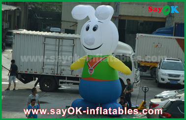 प्रचार के लिए 210 डी ऑक्सफोर्ड कपड़ा लवली खरगोश Inflatable कार्टून अक्षर