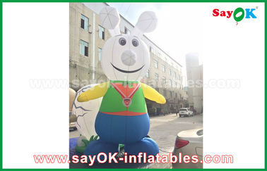 प्रचार के लिए 210 डी ऑक्सफोर्ड कपड़ा लवली खरगोश Inflatable कार्टून अक्षर