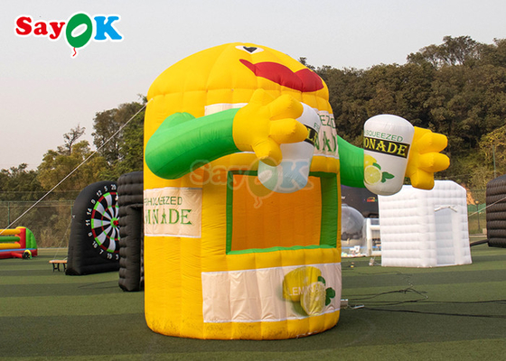 9.8ft आकर्षक ताजा पीला inflatable हवा तम्बू नींबू फल खड़े गुंबद तम्बू