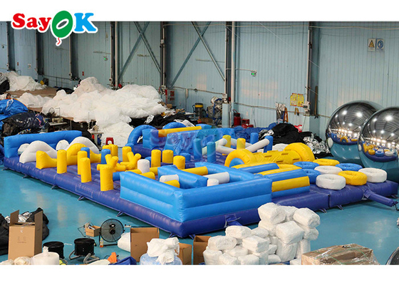 वयस्क inflatable इंटरैक्टिव खेल 36ft विशाल inflatable बाधा पाठ्यक्रम