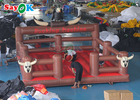 पीवीसी inflatable बुलफाइटिंग मशीन बक्किंग ब्रोंको आउटडोर खेल खेल पागल रोडियो बुलफाइट मैकेनिकल बुल
