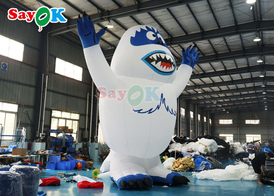 छुट्टियों एलईडी प्रकाश व्यवस्था inflatable बर्फ राक्षस स्नोमैन हवा से उड़ा राक्षस खिलौना आउटडोर सजावट के लिए