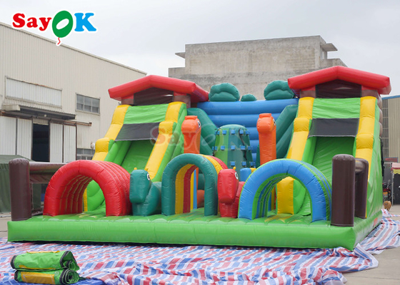 मजेदार inflatable थीम पार्क बाउंसर स्लाइड बच्चों के लिए ट्राम्पोलिन वाणिज्यिक इनडोर खेल का मैदान उपकरण