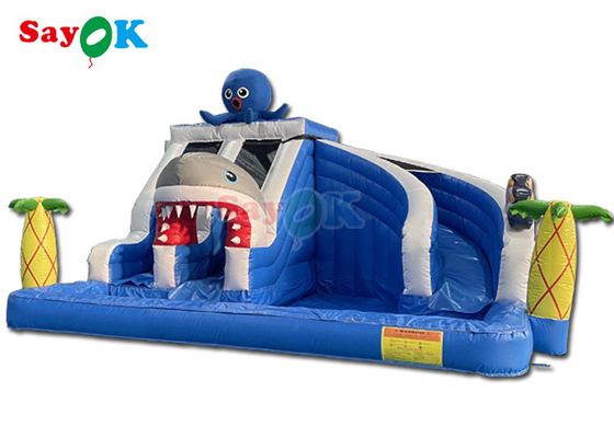 मनोरंजन पार्क 19.7ft विशालकाय बच्चों के लिए शार्क पानी स्लाइड के साथ inflatable स्लाइड