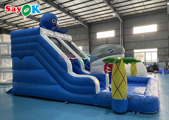 मनोरंजन पार्क 19.7ft विशालकाय बच्चों के लिए शार्क पानी स्लाइड के साथ inflatable स्लाइड