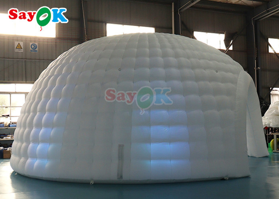 26.2FT Inflatable Igloo Dome Tent Outdoor Camping Led Light के साथ ब्लो अप डोम टेंट