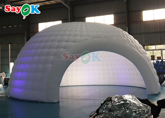 26.2FT Inflatable Igloo Dome Tent Outdoor Camping Led Light के साथ ब्लो अप डोम टेंट
