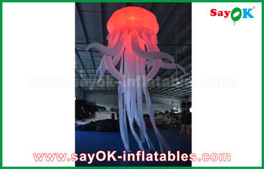 एलईडी लाइट के साथ ऑक्टोपस आकार में रंगीन नायलॉन Inflatable प्रकाश सजावट