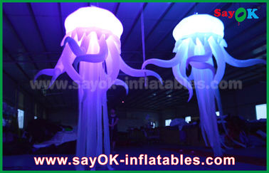 एलईडी लाइट के साथ ऑक्टोपस आकार में रंगीन नायलॉन Inflatable प्रकाश सजावट
