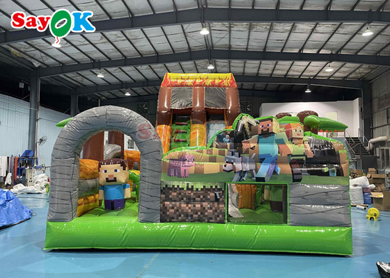 आउटडोर inflatable स्लाइड 21.3FT Inflatable Bouncy Castle Slide Kids Slide बाउंसर हाउस इनडोर के लिए