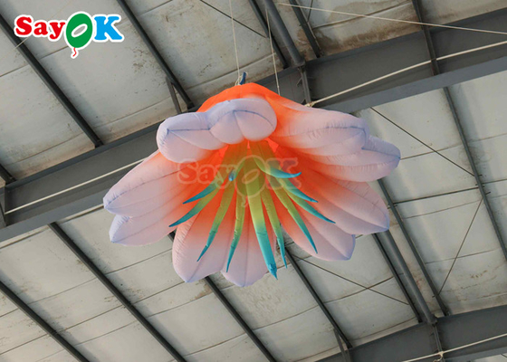 6.6FT एलईडी रोशनी के साथ विशाल inflatable फूल पार्क के लिए inflatable फूल