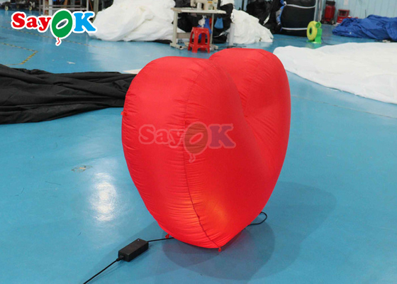 विशाल inflatable दिल प्रकाश लाल शादी प्रस्ताव अविश्वसनीय घटनाओं के लिए दृश्य