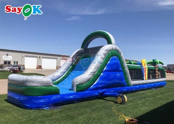 48 फीट इंटरैक्टिव inflatable बाधा पाठ्यक्रम मजेदार उछलता हुआ घर पार्टी घटनाओं के लिए inflatable