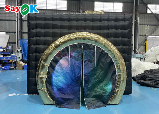 एलईडी inflatable फोटो बूथ संलग्नक पोर्टेबल तम्बू घटनाओं के लिए inflatable कैमरा फोटो बूथ