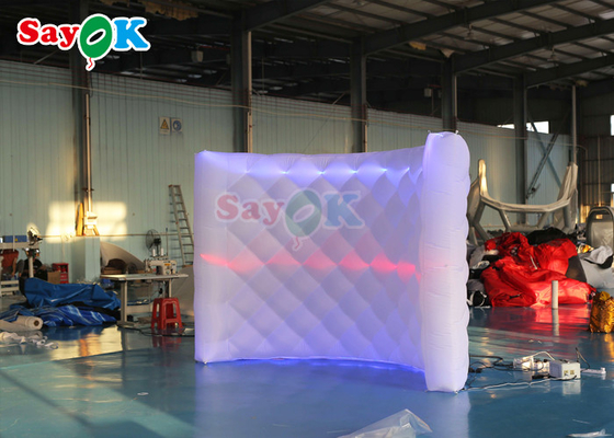 नई आकर्षक एलईडी inflatable दीवार inflatable एलईडी सफेद फोटो बूथ घटना के लिए दीवार