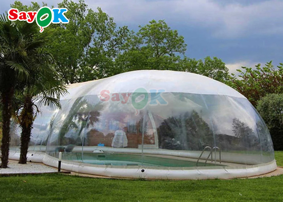 आउटडोर अनुकूलित inflatable स्विमिंग पूल कवर पारदर्शी inflatable पूल कवर गुंबद