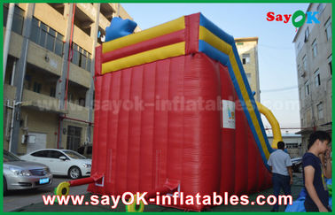 स्लाइड के साथ बाउंसी कैसल अनुकूलित 0.55 पीवीसी टारपौलीन पानी के मनोरंजन / पानी पार्क के लिए inflatable बाउंसर स्लाइड
