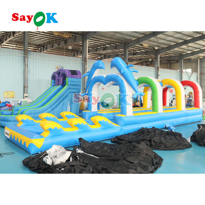 वाणिज्यिक ग्रीष्मकालीन वाटर स्लाइड inflatable बच्चों स्लाइड और पूल के साथ वाटरस्लाइड कस्टम के लिए