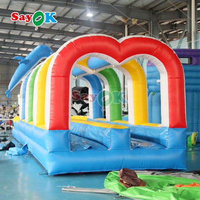 वाणिज्यिक ग्रीष्मकालीन वाटर स्लाइड inflatable बच्चों स्लाइड और पूल के साथ वाटरस्लाइड कस्टम के लिए