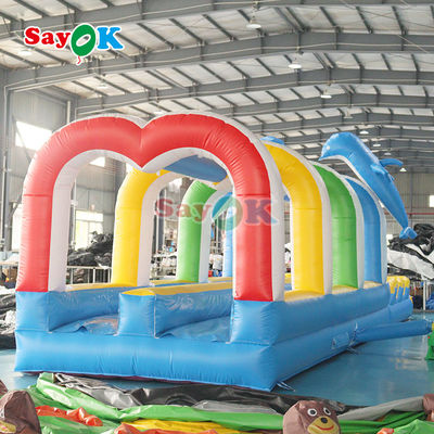 39ft नीले रंग की स्लाइड बिक्री के लिए बड़े वाणिज्यिक inflatable शहरी पानी स्लाइड लंबे बच्चों के लिए