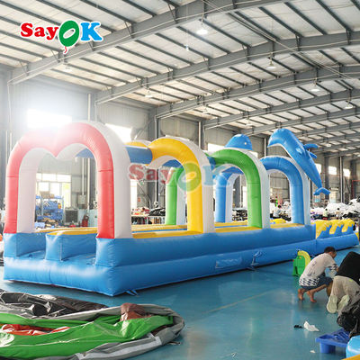 39ft नीले रंग की स्लाइड बिक्री के लिए बड़े वाणिज्यिक inflatable शहरी पानी स्लाइड लंबे बच्चों के लिए