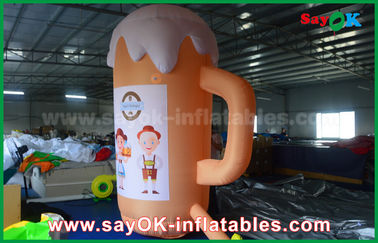 ऑरेंज कस्टम Inflatable उत्पाद / संवर्धन / पार्टी के लिए Inflatable कप और बीयर