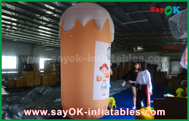 ऑरेंज कस्टम Inflatable उत्पाद / संवर्धन / पार्टी के लिए Inflatable कप और बीयर