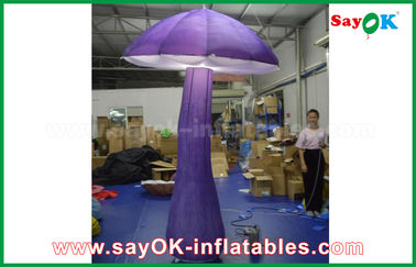 छुट्टी / चरण के लिए 2 एम बैंगनी Inflatable मशरूम प्रकाश सजावट