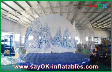 विज्ञापन के लिए 3 एम दीया Inflatable अवकाश सजावट / पारदर्शी Inflatable Chrismas स्नो ग्लोब
